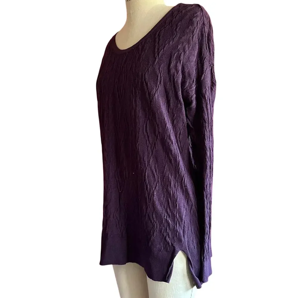 Womens Sweater Size Large Purple Casual Everyday Wear Business Casual